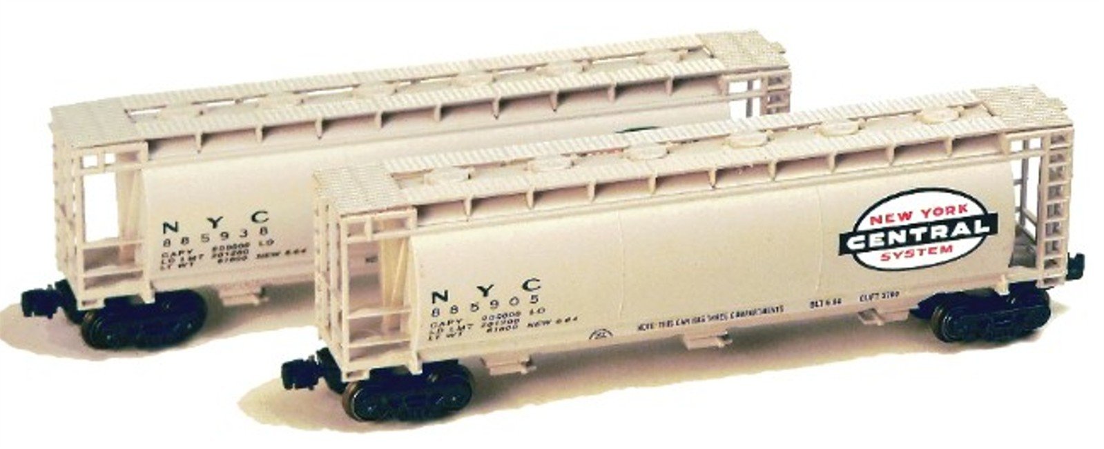 Z Scale FULL THROTTLE FT1003B NYC New York Central 51' 3-Bay ACF Hopper Set #1
