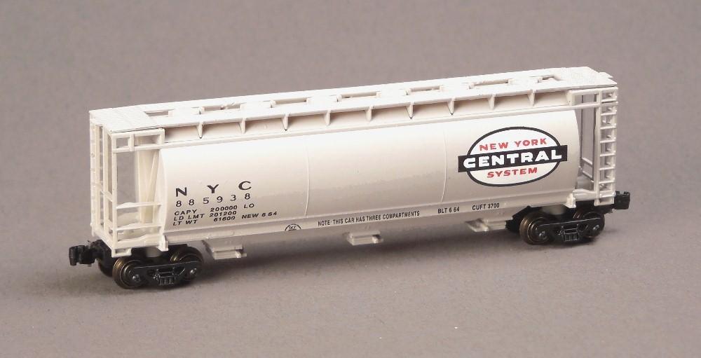 Z Scale FULL THROTTLE FT1003B NYC New York Central 51&#39; 3-Bay ACF Hopper Set #1