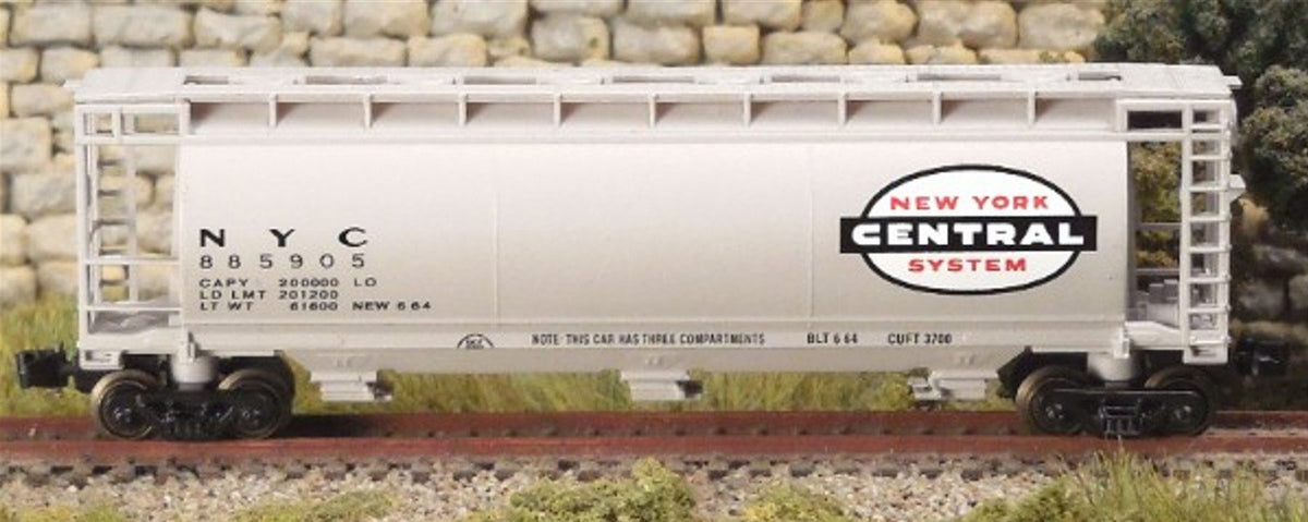 Z Scale FULL THROTTLE FT1003B NYC New York Central 51&#39; 3-Bay ACF Hopper Set #1