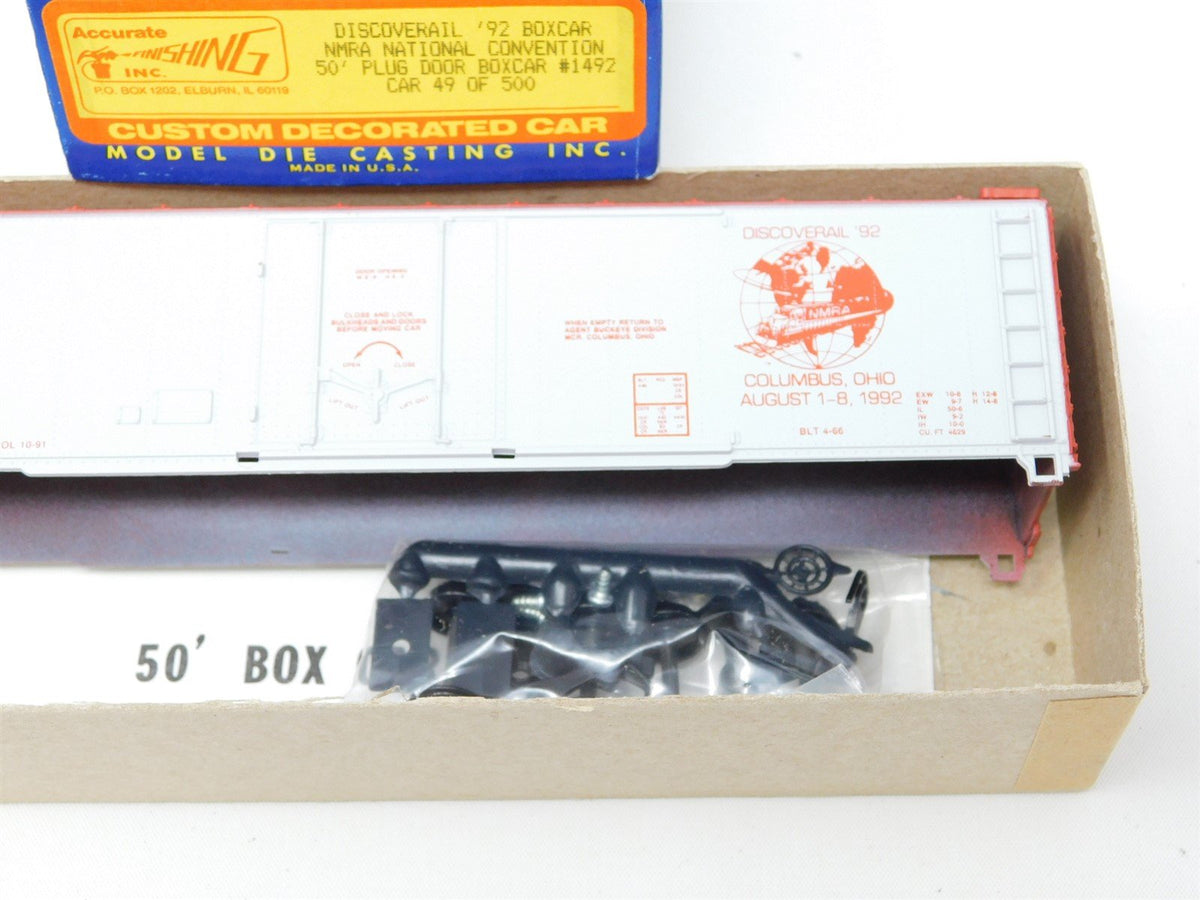 HO Roundhouse Kit DRX Discoverail &#39;92 NMRA Nat&#39;l Convention 50&#39; Box Car #1492