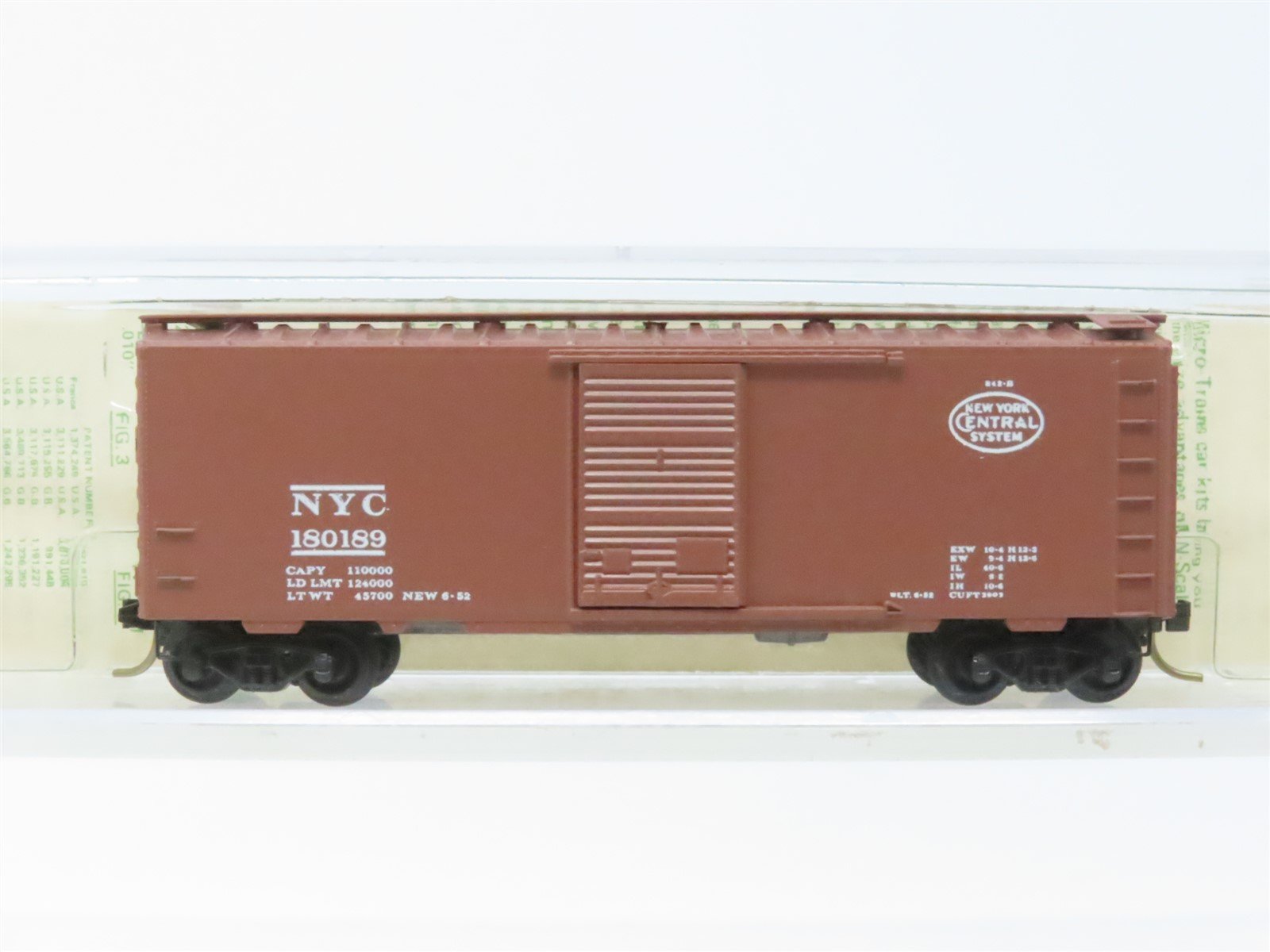 N Scale Kadee Micro-Trains MTL #20047 NYC 40' Box Car #180189 - Blue Label RARE