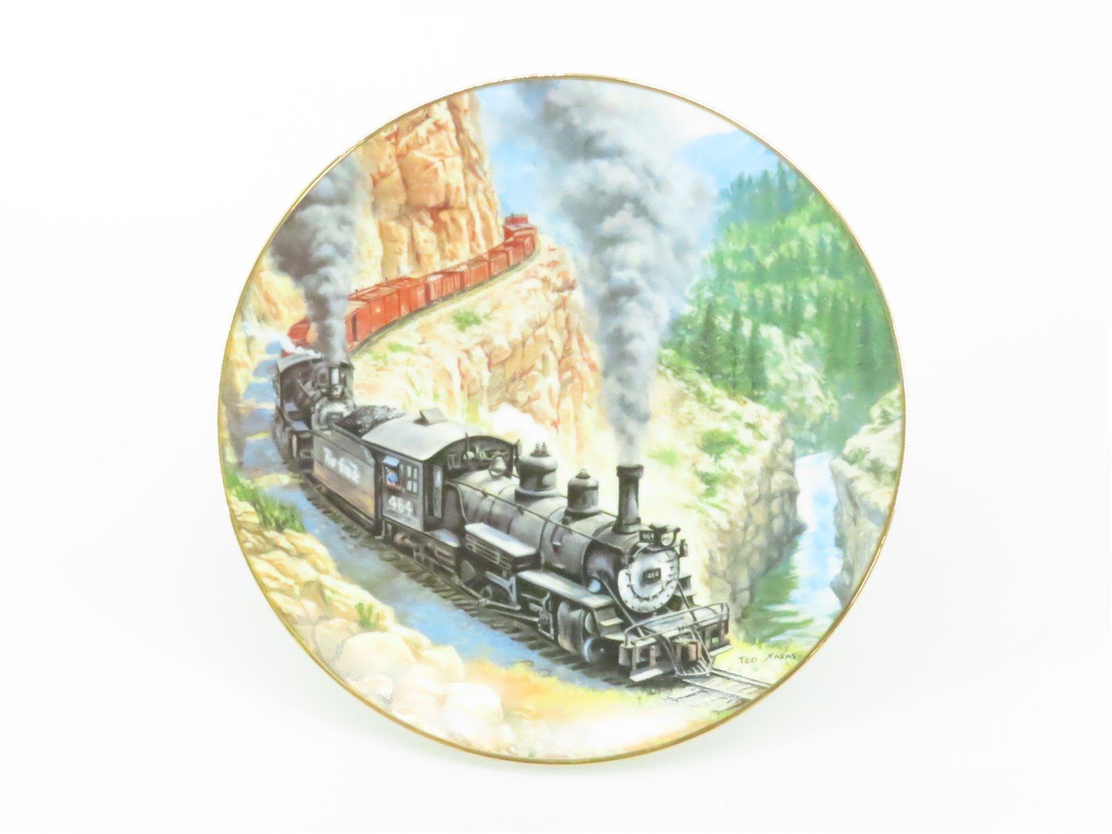 The Hamilton Golden Age of American Railroad Plate Collection - Above the Canyon