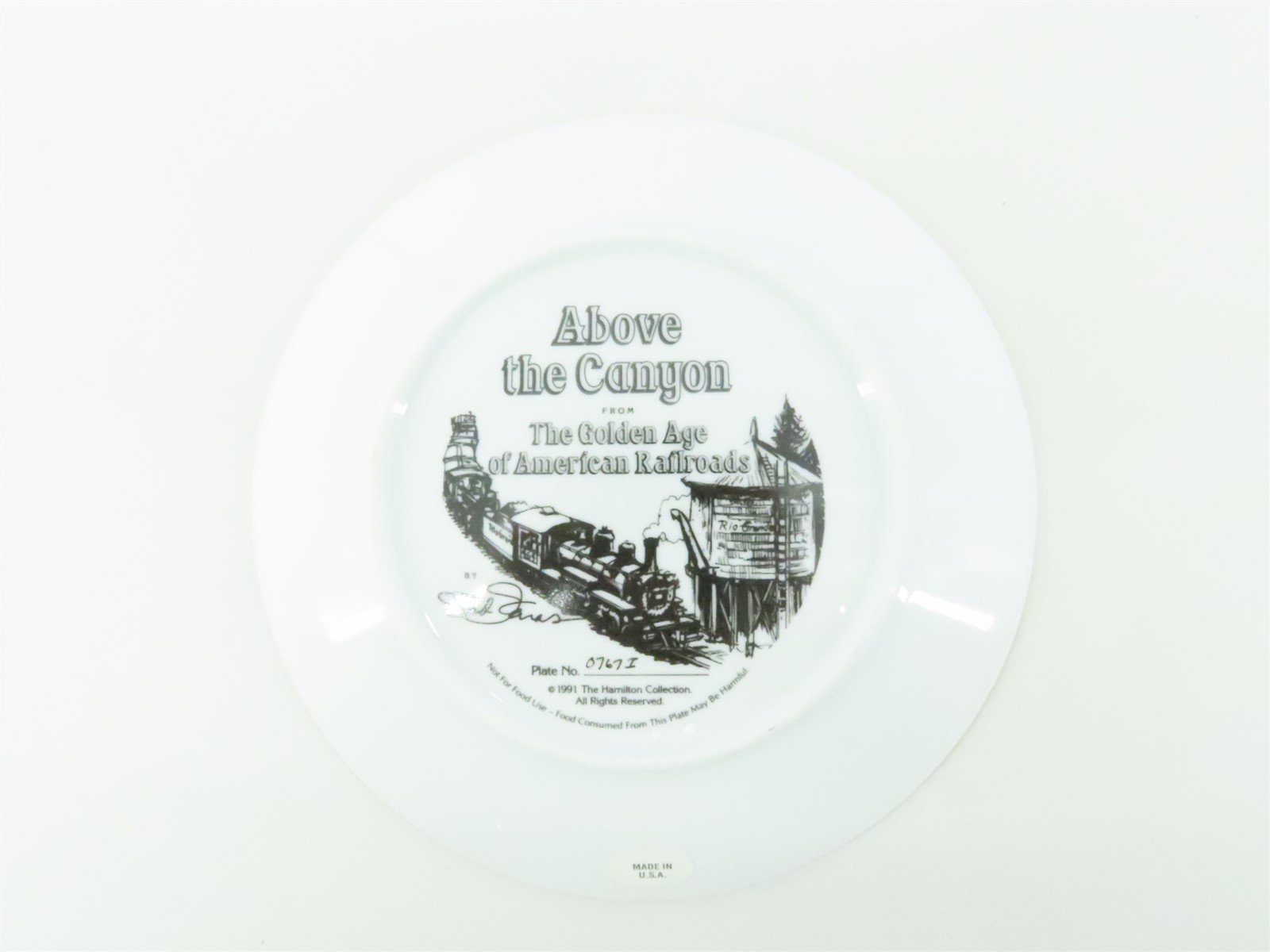 The Hamilton Golden Age of American Railroad Plate Collection - Above the Canyon
