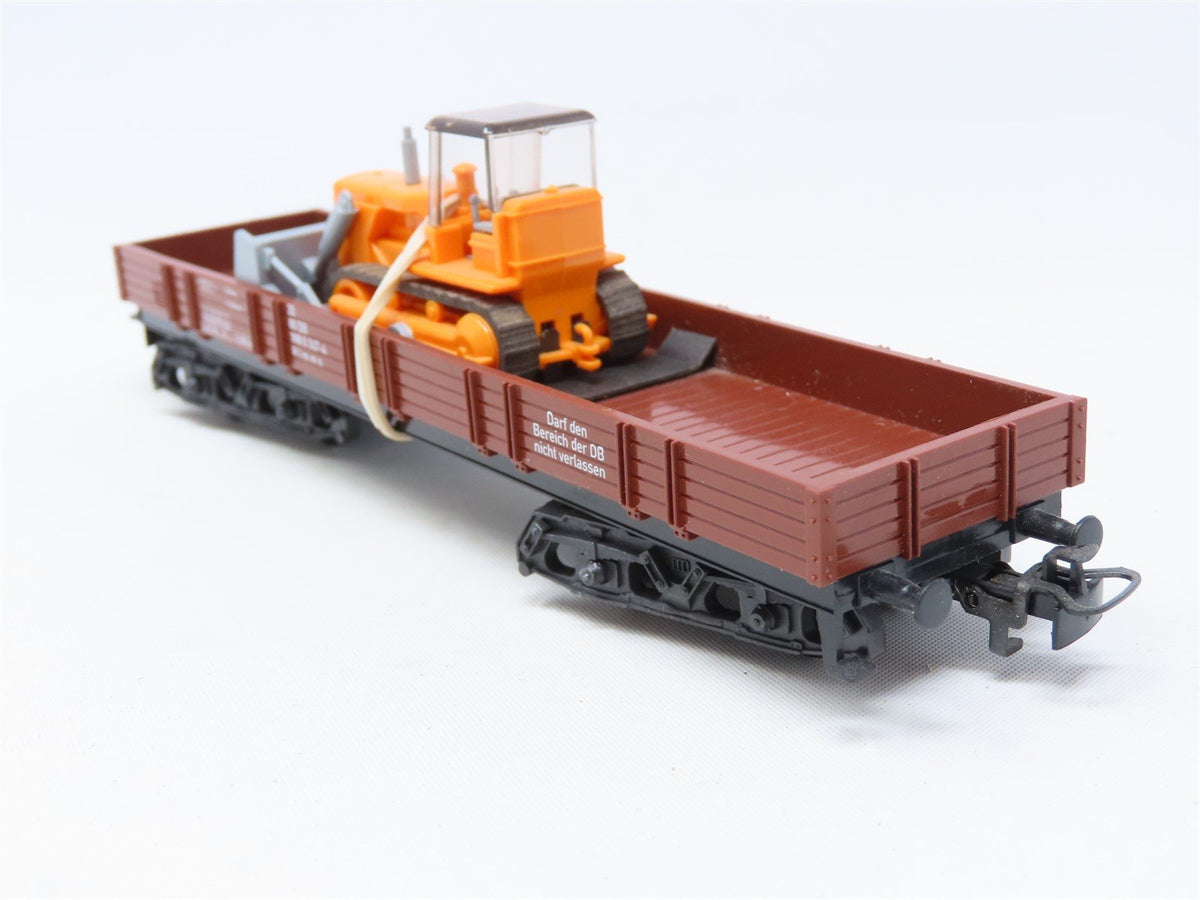 HO Marklin 4474 DB German Federal Rlmms Low Side Gondola #247-4 w/ One Tractor