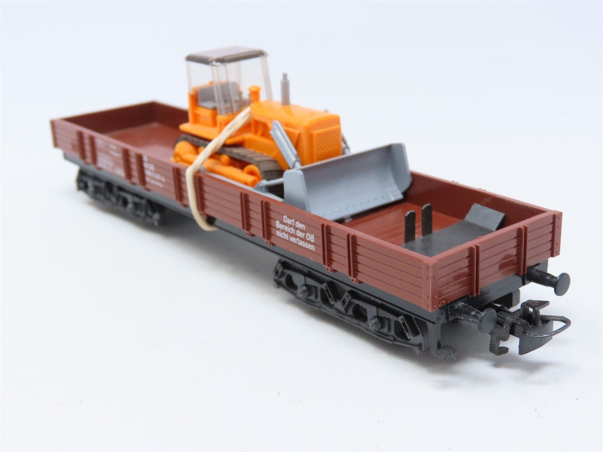 HO Marklin 4474 DB German Federal Rlmms Low Side Gondola #247-4 w/ One Tractor