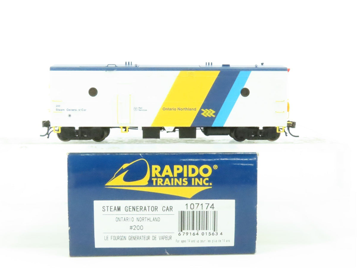 HO Scale Rapido #107174 ON Ontario Northland Steam Generator Car #200