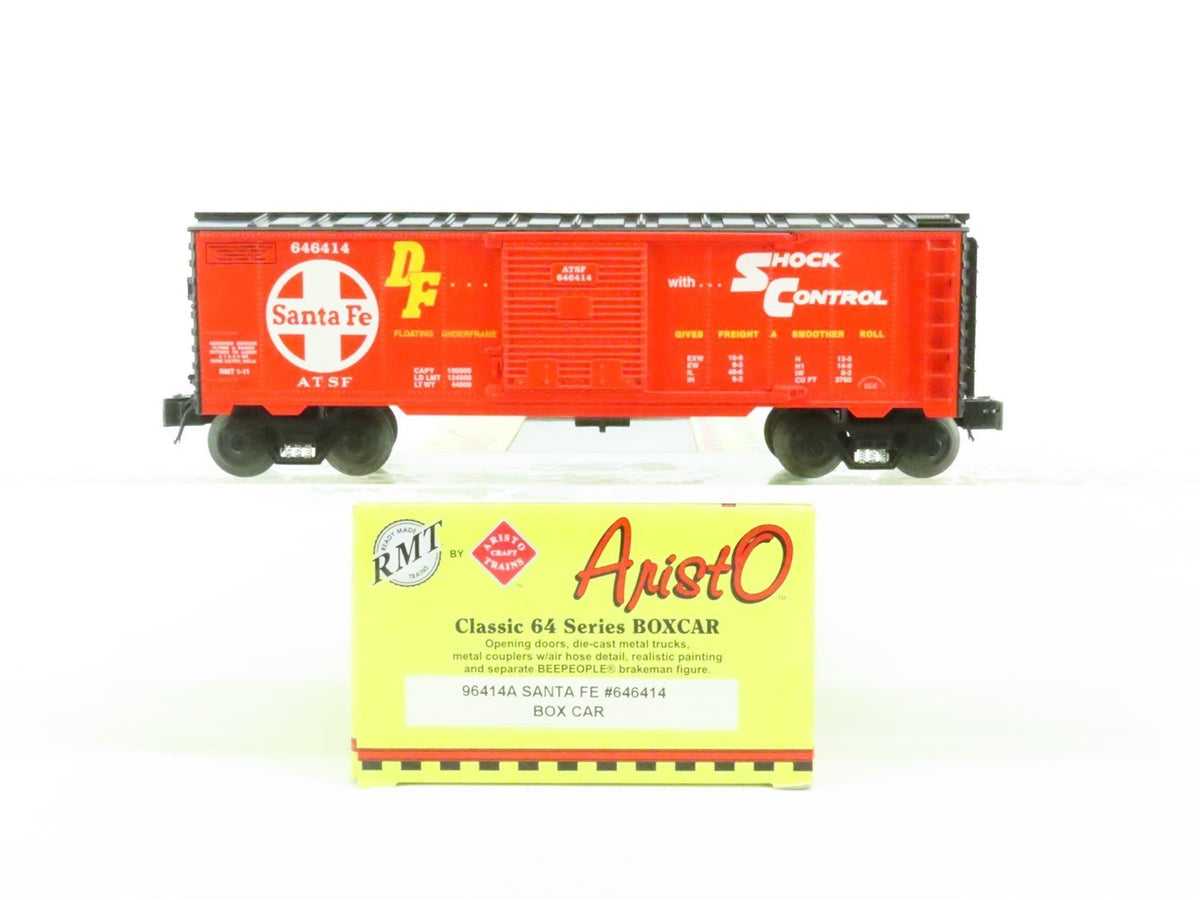 O RMT Aristocraft AristO 64 Series 96414A ATSF &quot;Shock Control&quot; Box Car #646414