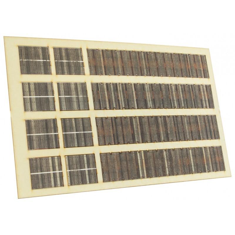 Z Micro-Trains MTL 99405282 BNSF/ex-Procor 60' Bulkhead Flat Car Set - Weathered