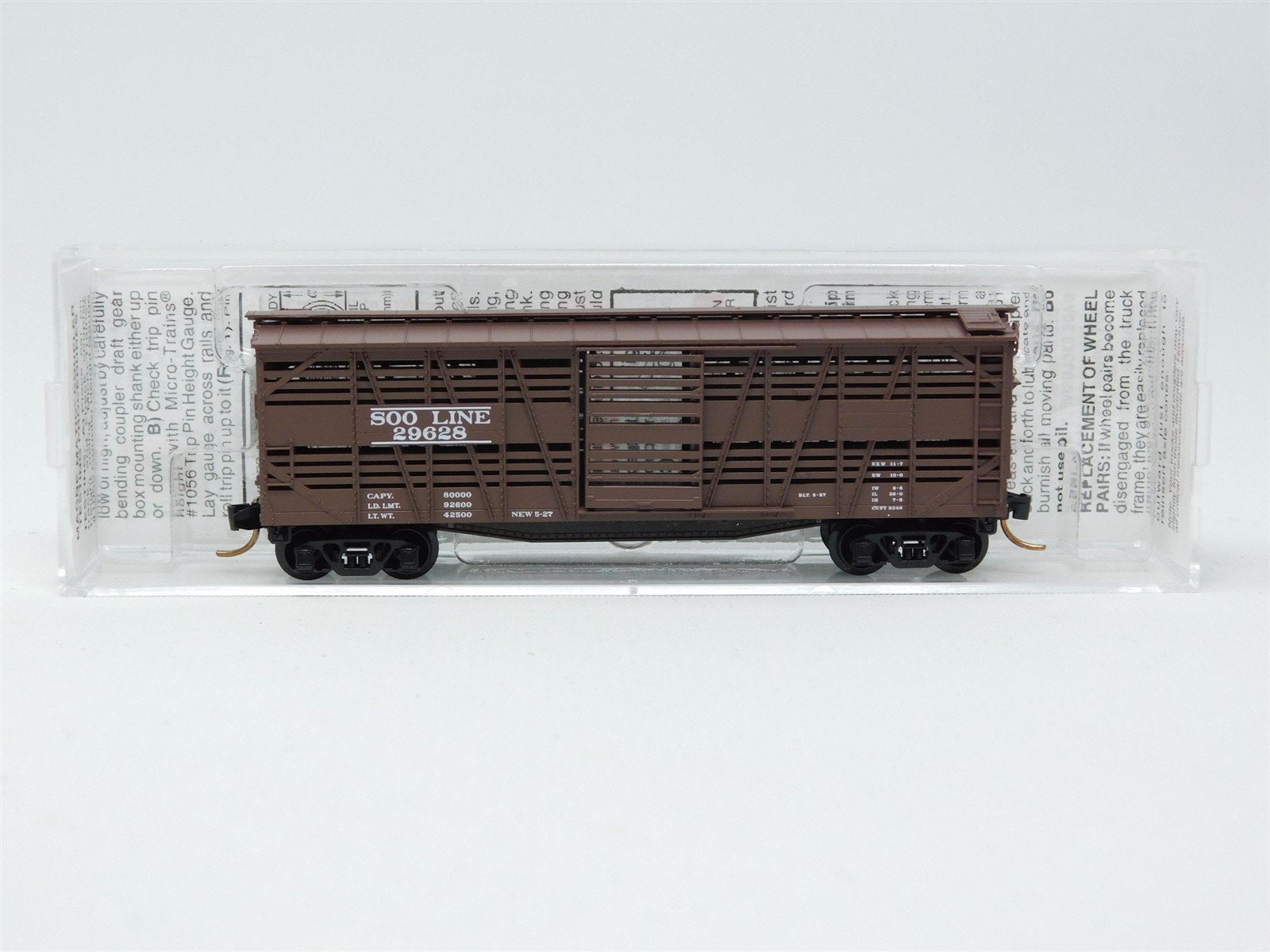 N Scale Micro-Trains MTL 35140 SOO Line 40' Single Door Stock Car #29628