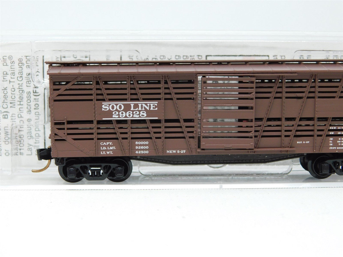 N Scale Micro-Trains MTL 35140 SOO Line 40&#39; Single Door Stock Car #29628