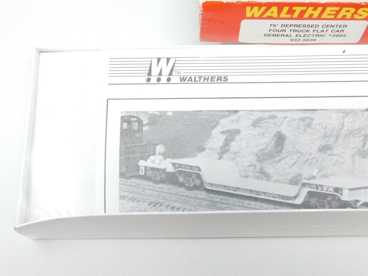 HO Scale Walthers Kit 932-5636 General Electric 75&#39; Flat Car #2003 SEALED