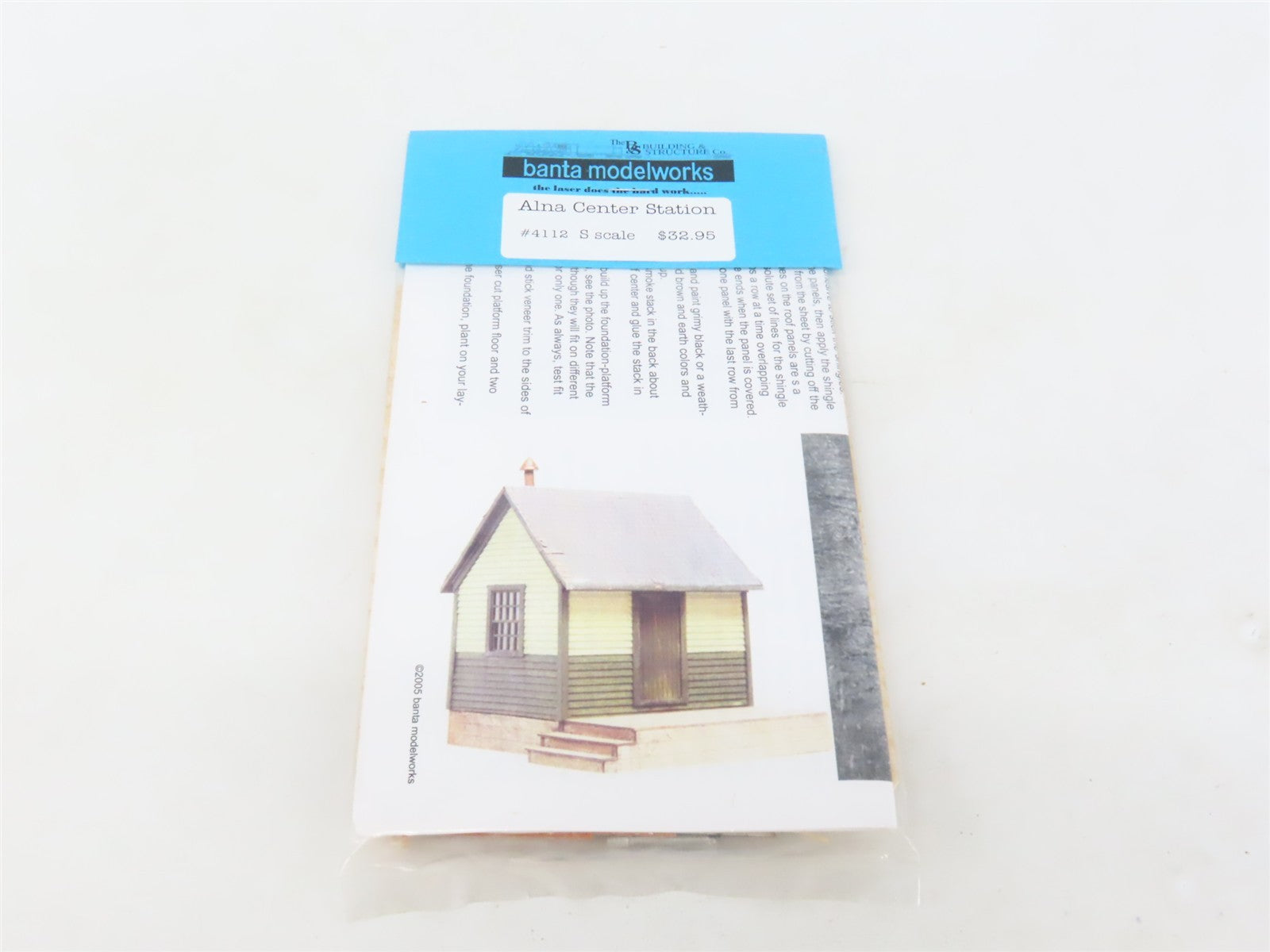 S Scale Banta Modelworks Laser-Cut Kit #4112 Alna Center Station - SEALED