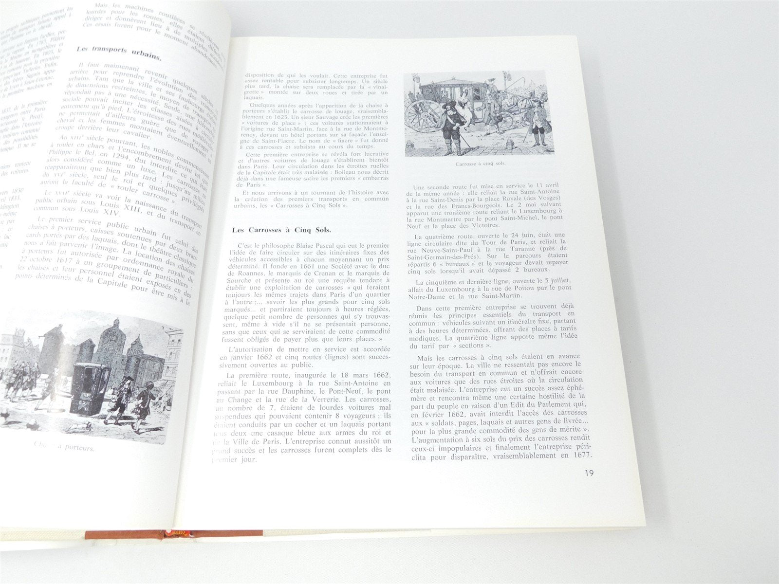 History of Transport in cities of France by Jean Robert ©1974 HC Book-French