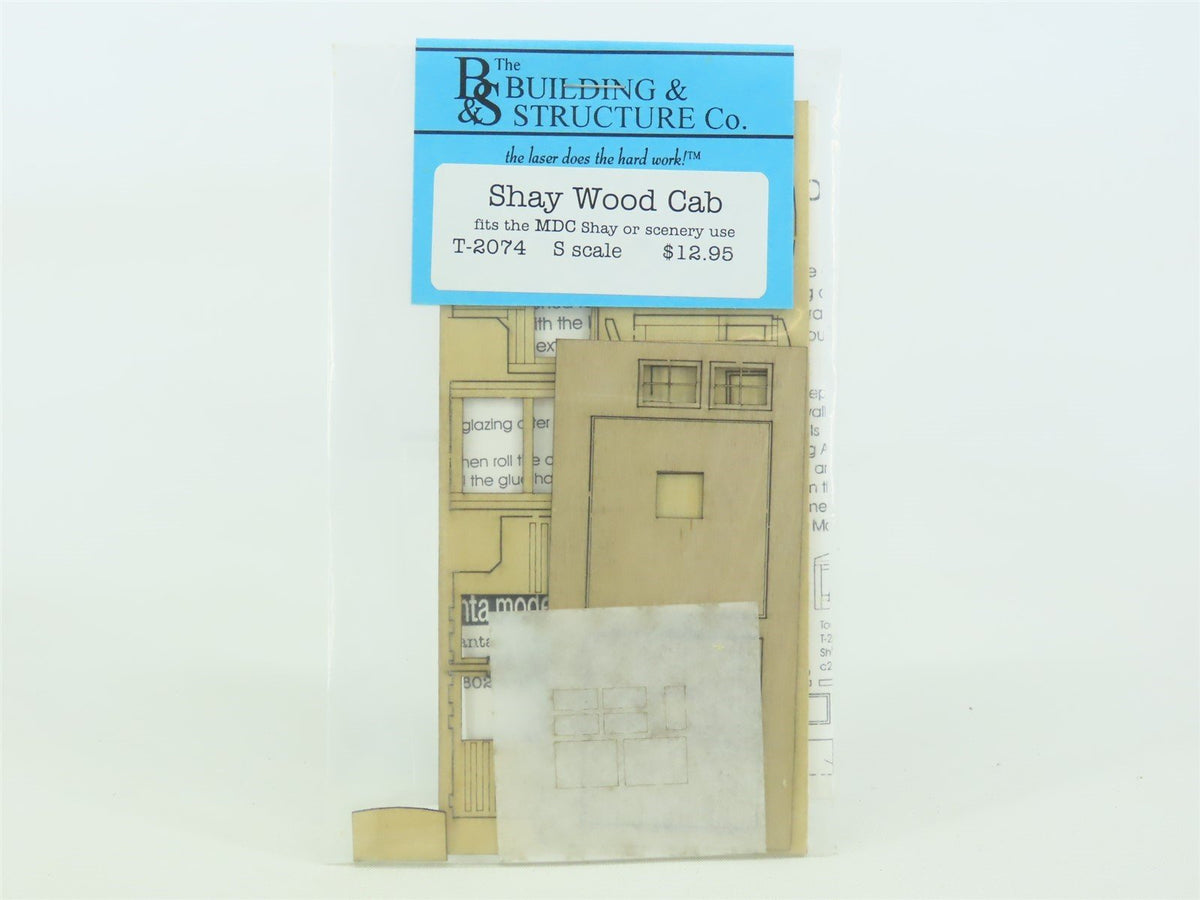 S Scale The Building &amp; Structure Co. Kit T-2074 Shay Wood Cab fits the MDC Shay