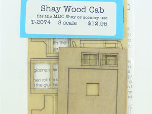 S Scale The Building & Structure Co. Kit T-2074 Shay Wood Cab fits the MDC Shay