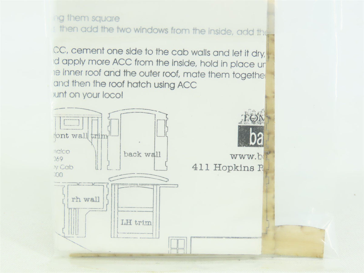 S Scale The Building &amp; Structure Co. Kit T-2074 Shay Wood Cab fits the MDC Shay