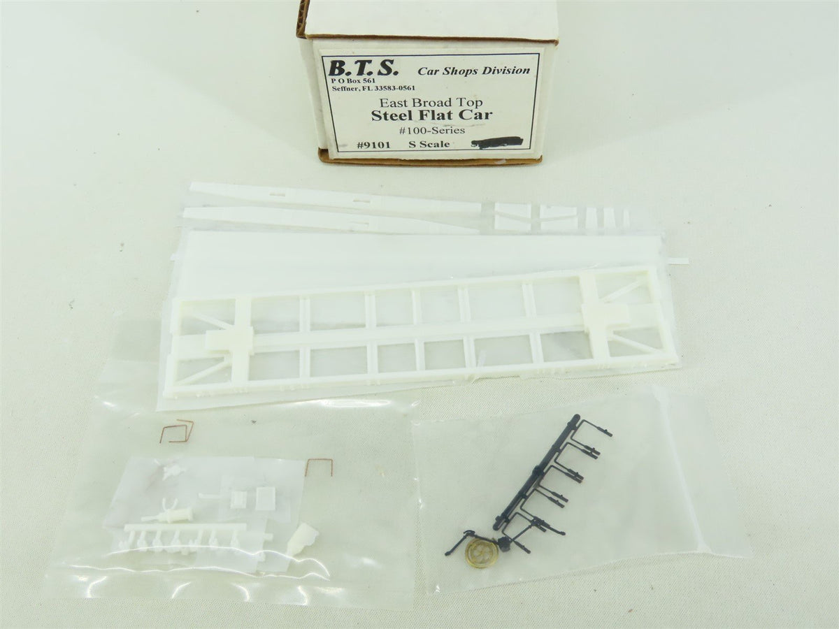 S Scale B.T.S. Kit 9101 EBT East Broad Top Steel Flat Car #100-Series