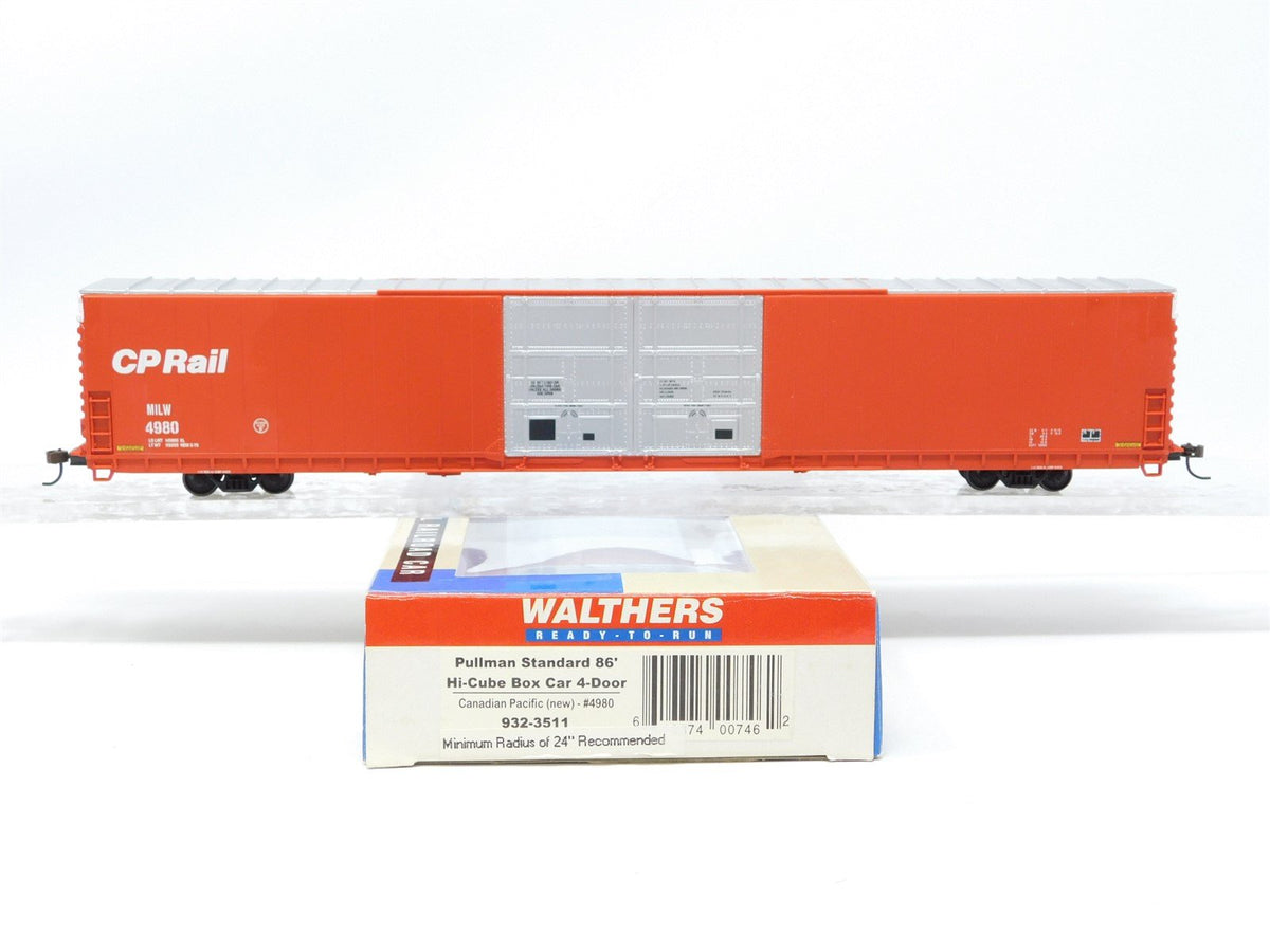 HO Walthers 932-3511 MILW CP Rail Canadian Pacific 86&#39; Hi-Cube Box Car #4980