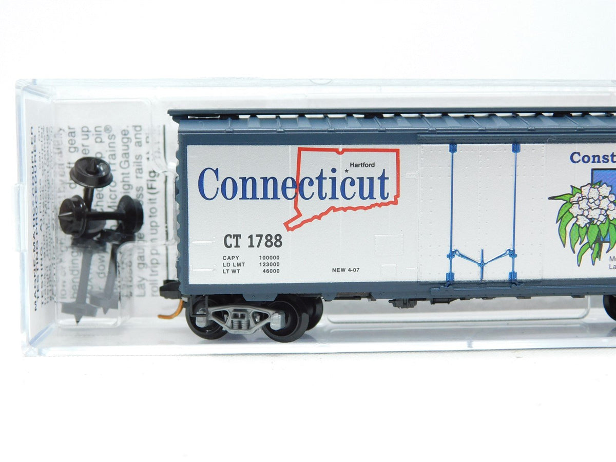 N Micro-Trains MTL 02100412 US State Series 40&#39; Box Car #1788 - CT Connecticut