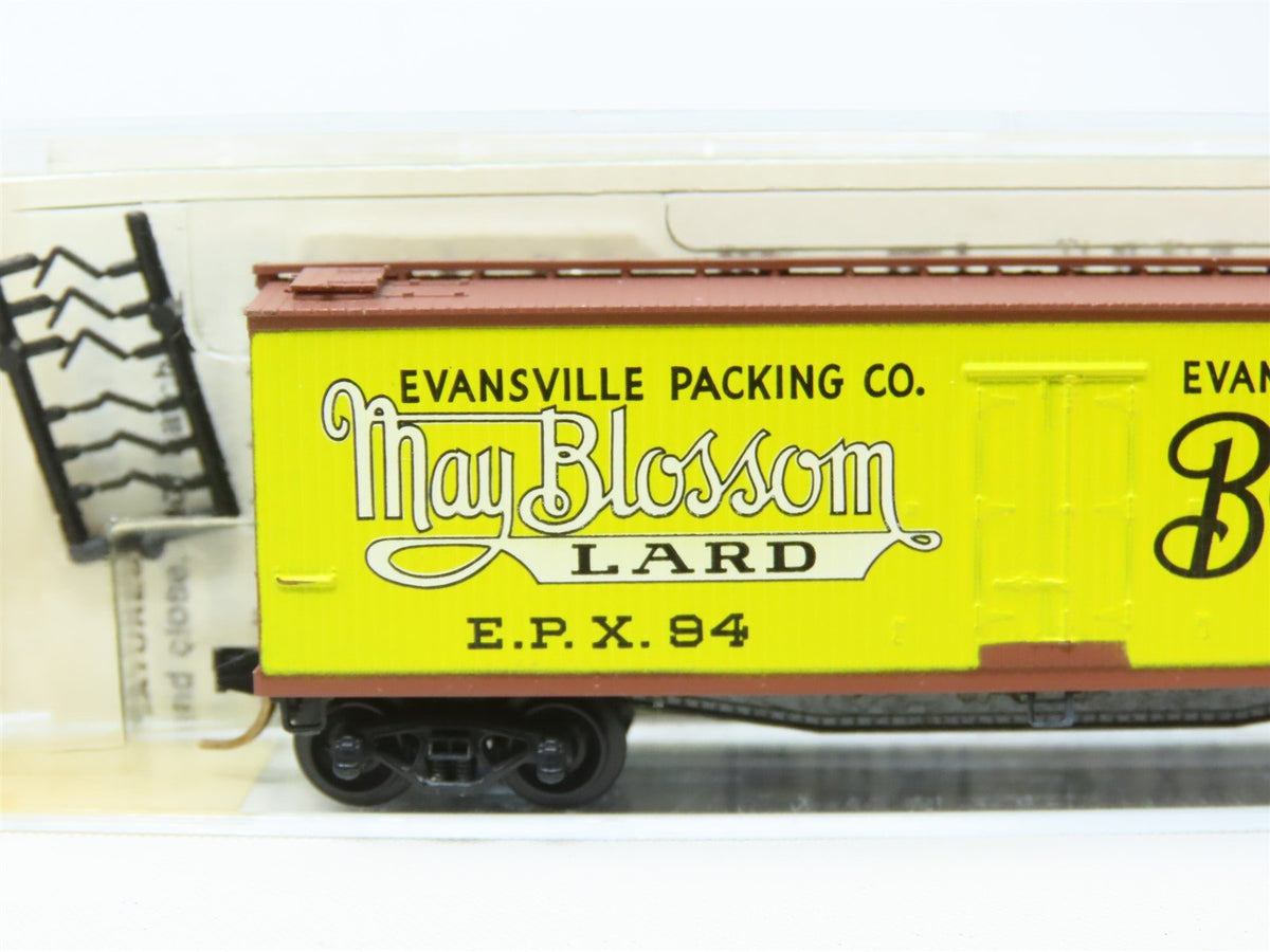 N Scale Micro-Trains MTL Kadee 49020 Evansville Packing 40&#39; Wood Reefer #94