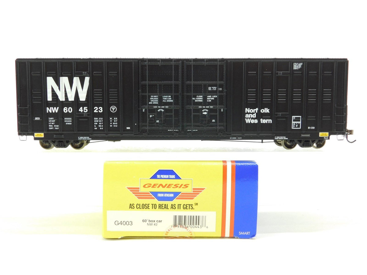 HO Scale Athearn Genesis G4003 NW Norfolk &amp; Western 60&#39; Steel Box Car #604523