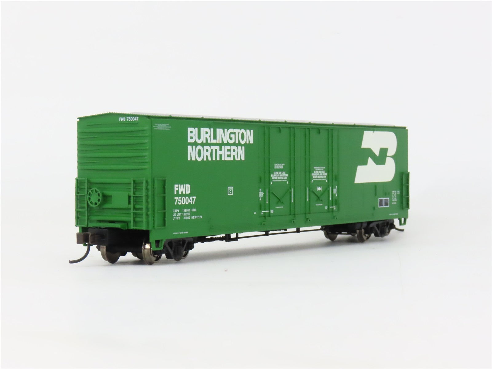 HO Atlas 1751-4 FWD Burlington Northern Evans Double Plug Door Box Car #750047