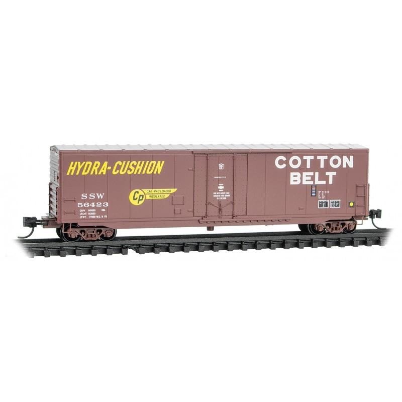 N Micro-Trains MTL 18100291 SSW Cotton Belt 50&#39; Hydra-Cushion Box Car #56423