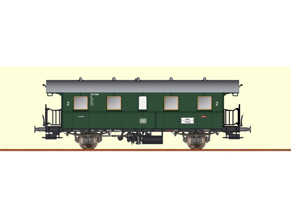 HO Scale Brawa 45800 DB German Federal Era III 2nd Class Coach Passenger #98 170