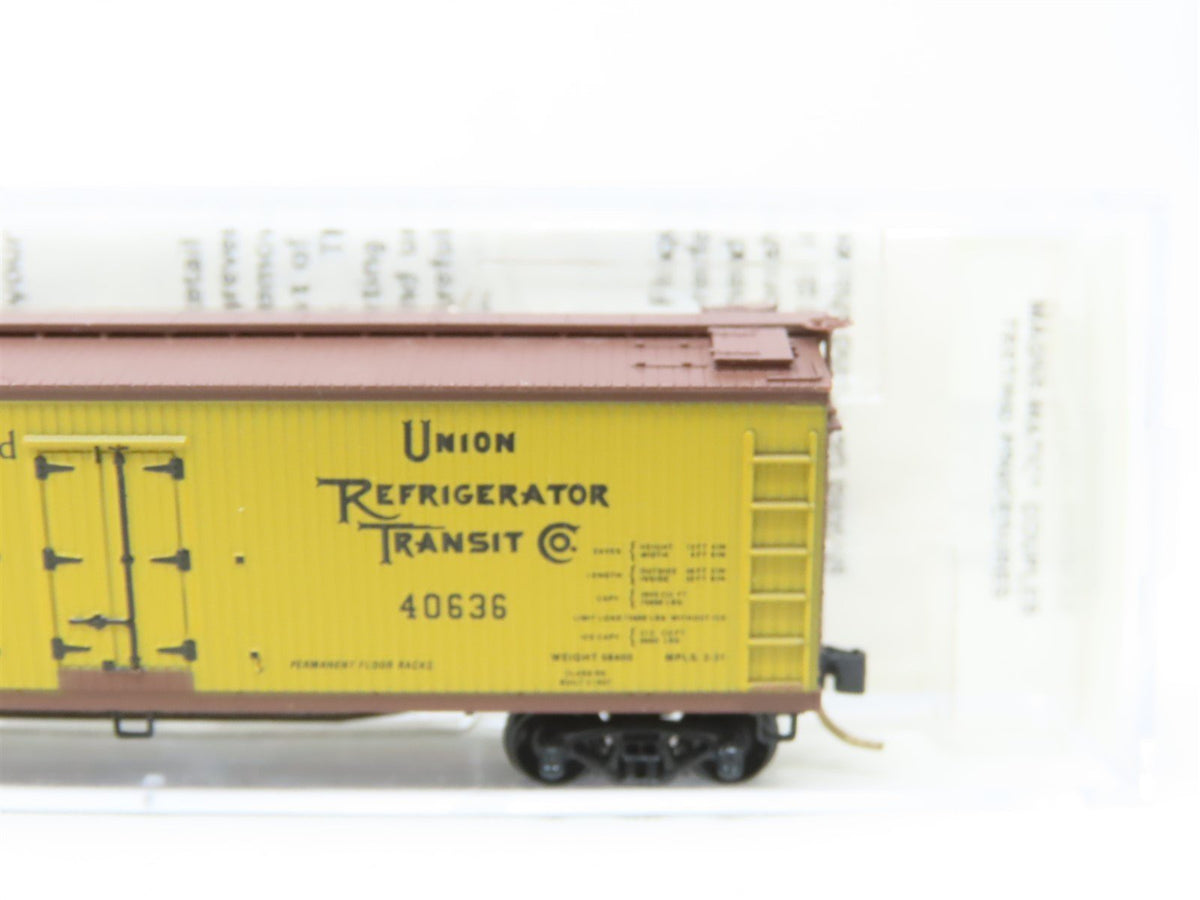 N Scale Micro-Trains MTL 49350 URTC Puritan Malt 40&#39; Wood Reefer #40636