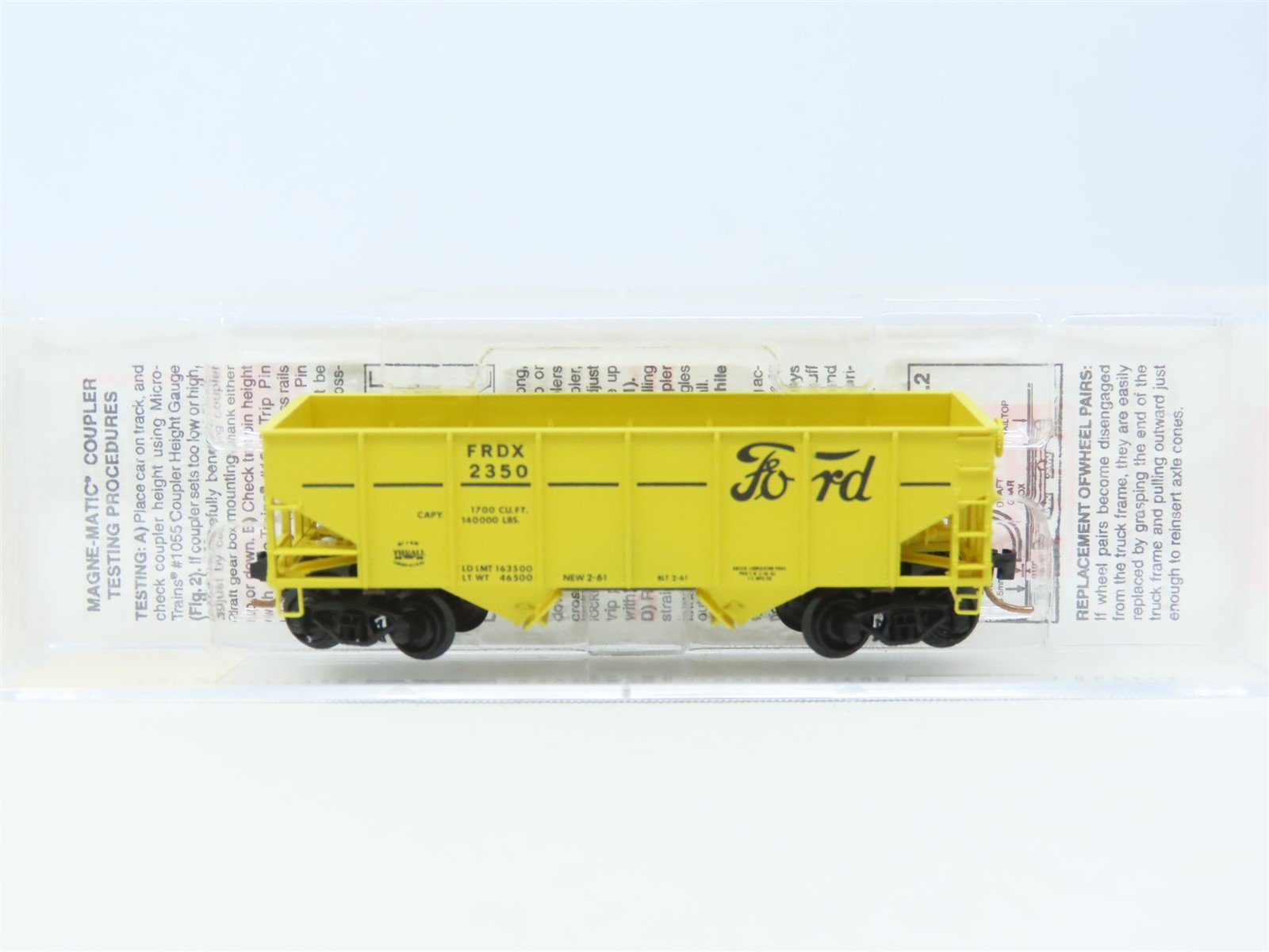 N Scale Micro-Trains MTL 56020 FRDX Ford Motor Company 2-Bay Open Hopper #2350