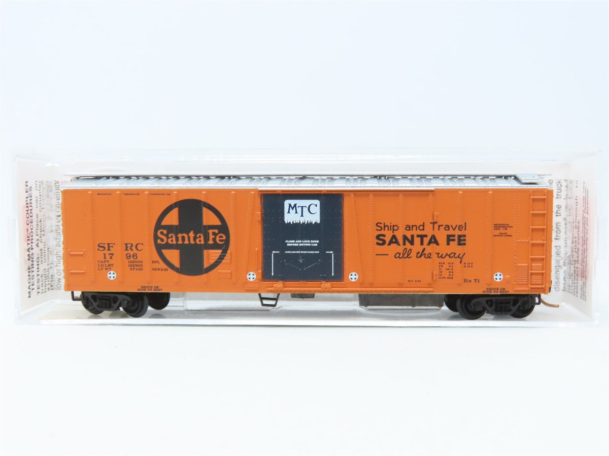 N Scale Micro-Trains MTL 70070 SFRC MTC Santa Fe 51&#39; Mech Reefer #1796