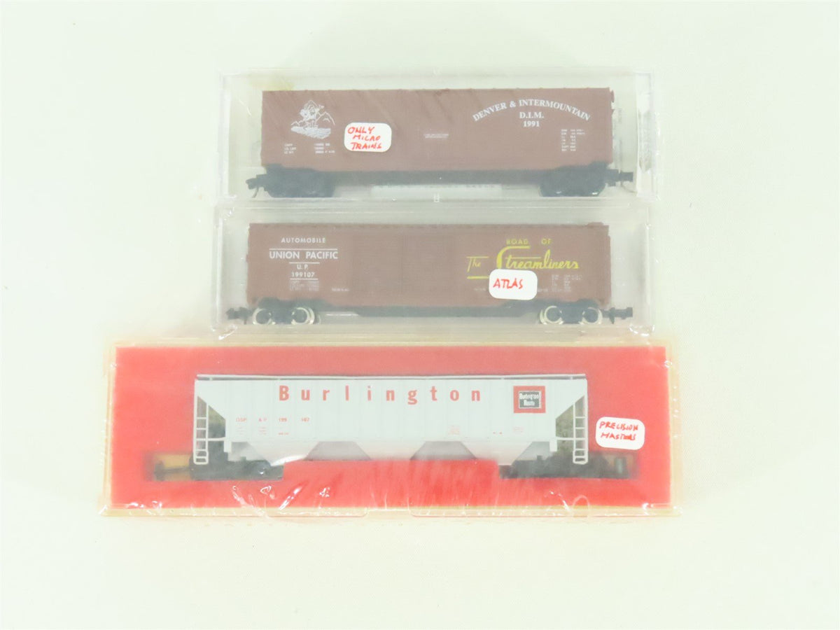 N Scale Micro-Trains MTL NSC #91-06 NMRA Special Run DIM UP CB&amp;Q 3-Car Set