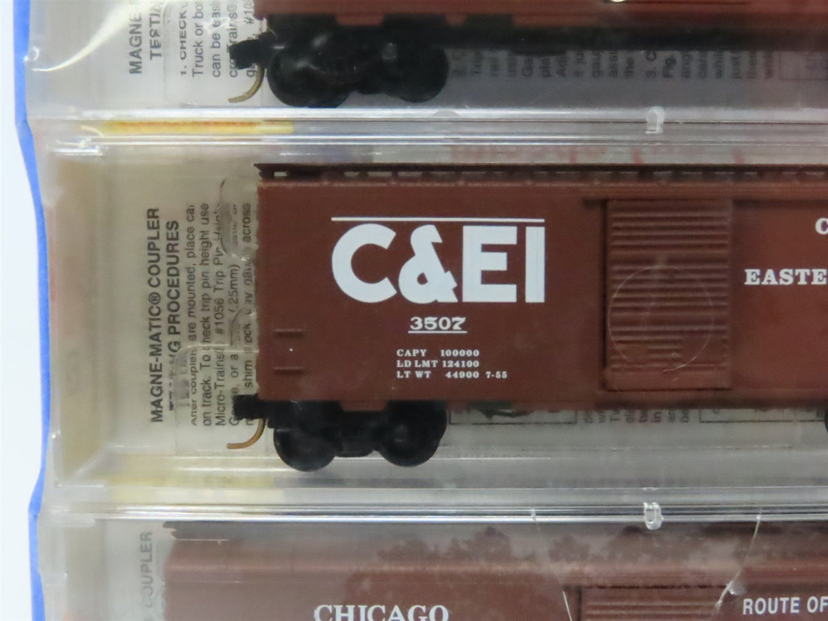 N Scale Micro-Trains MTL #20562 RI C&amp;EI CNW Windy City Special Box Car 3-Pack