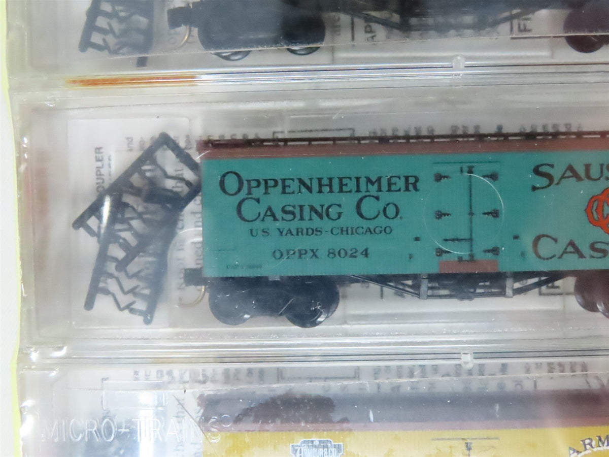 N Scale Micro-Trains MTL #58072 Meat Packers of Chicago 36&#39; Reefer 3-Pack