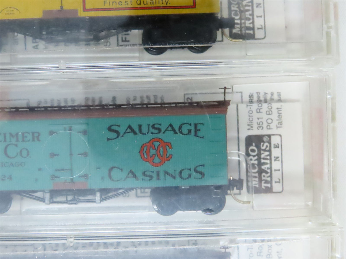 N Scale Micro-Trains MTL #58072 Meat Packers of Chicago 36&#39; Reefer 3-Pack