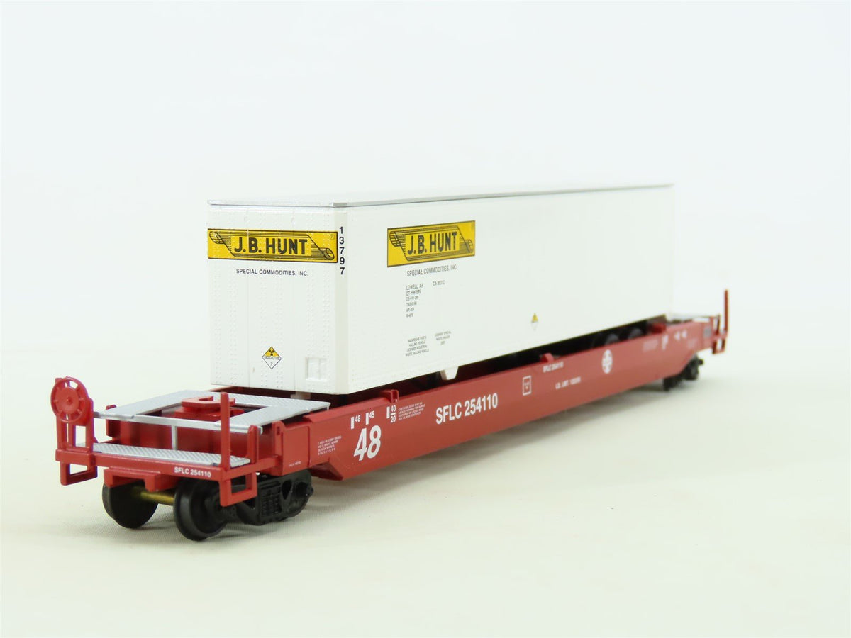 HO Con-Cor #0001-1983 ATSF Santa Fe SFLC Stack Car w/ JB Hunt Trailer #254110