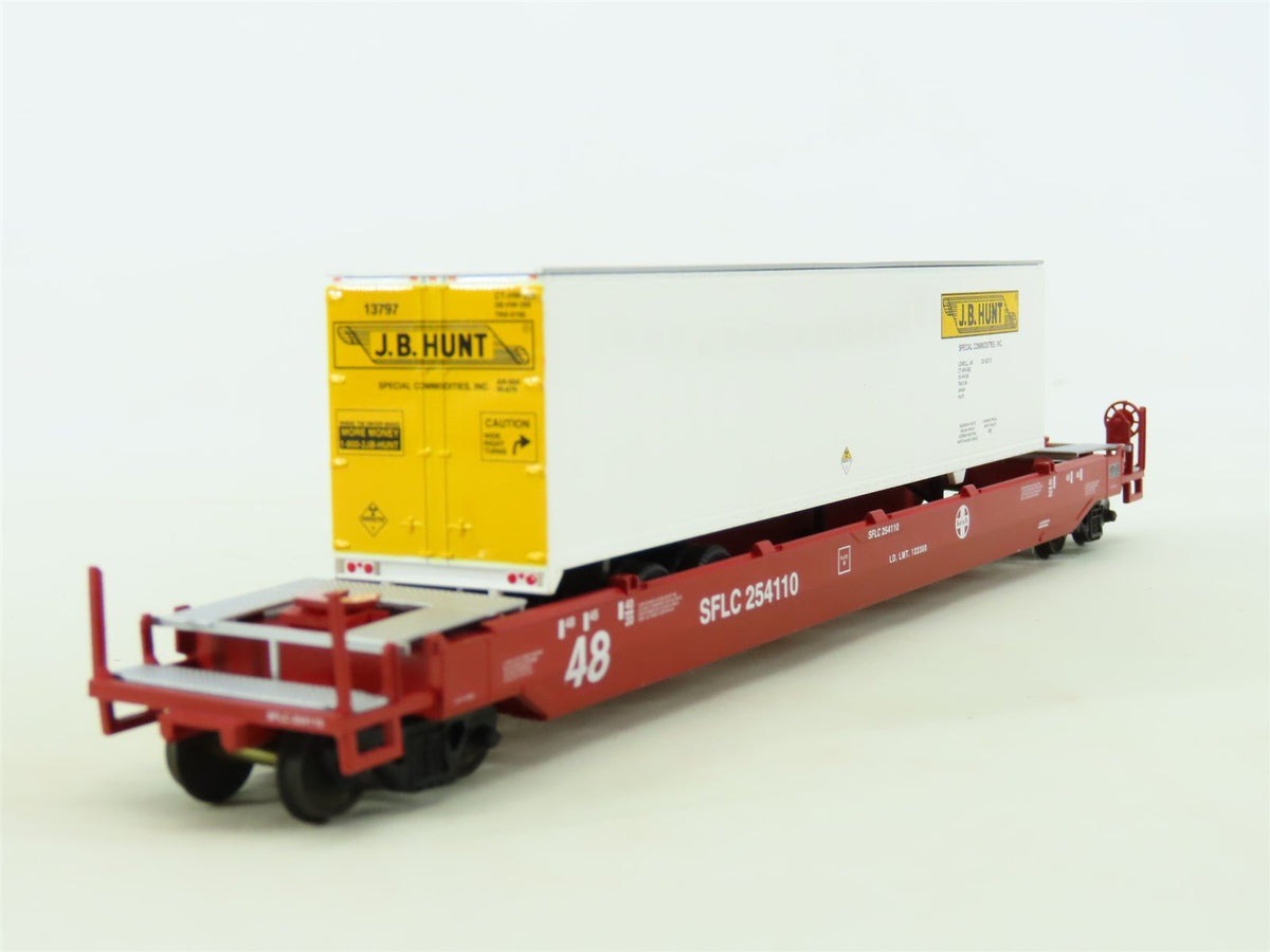 HO Con-Cor #0001-1983 ATSF Santa Fe SFLC Stack Car w/ JB Hunt Trailer #254110