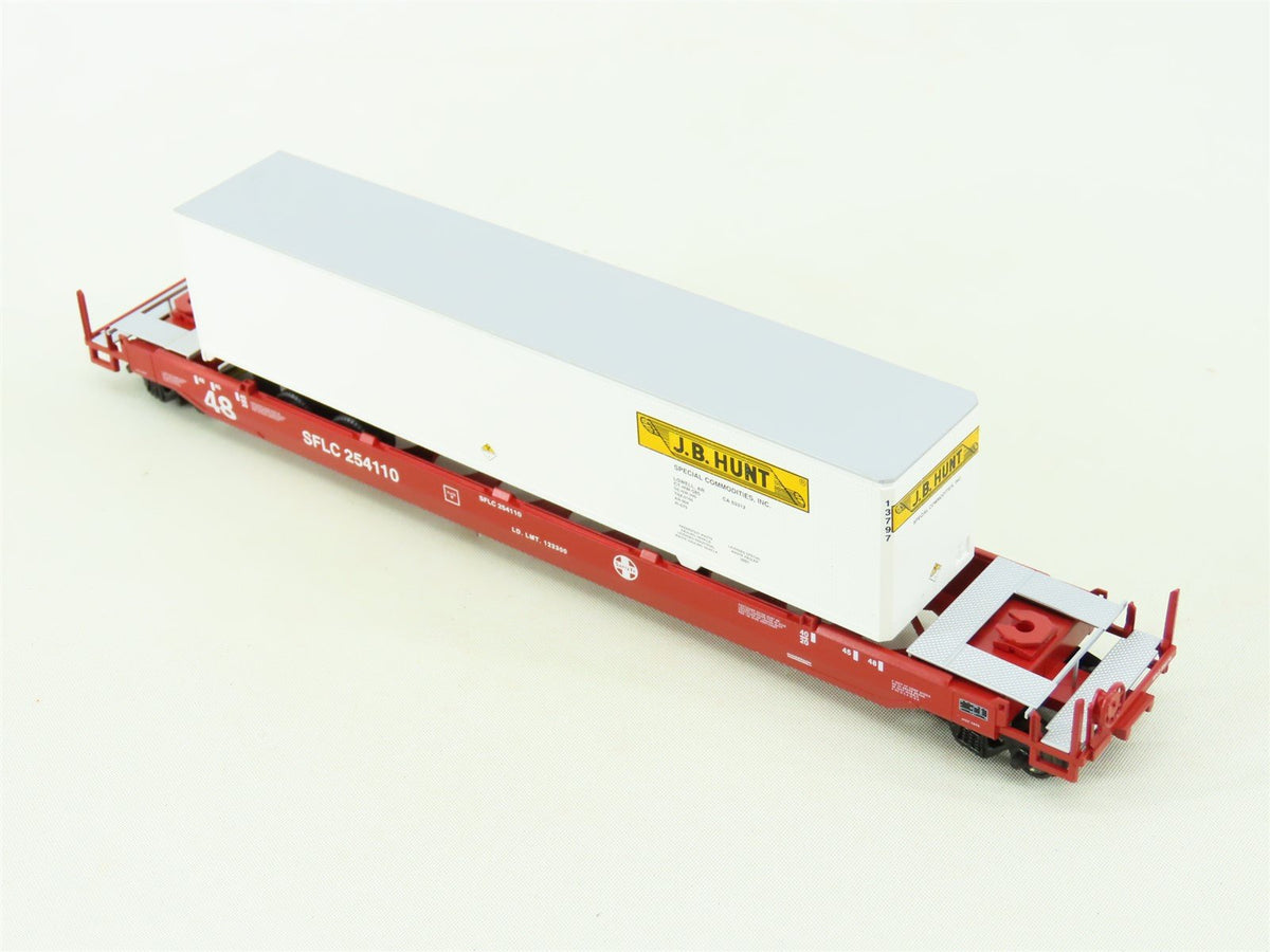 HO Con-Cor #0001-1983 ATSF Santa Fe SFLC Stack Car w/ JB Hunt Trailer #254110