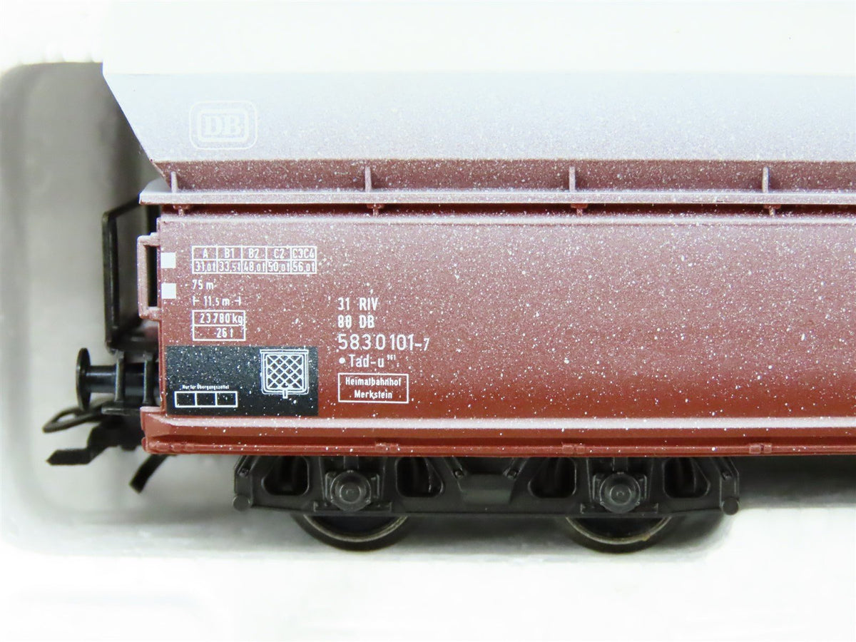 HO Marklin 46262 DB German Federal Weathered Limestone Covered Hoppers 5-Car Set