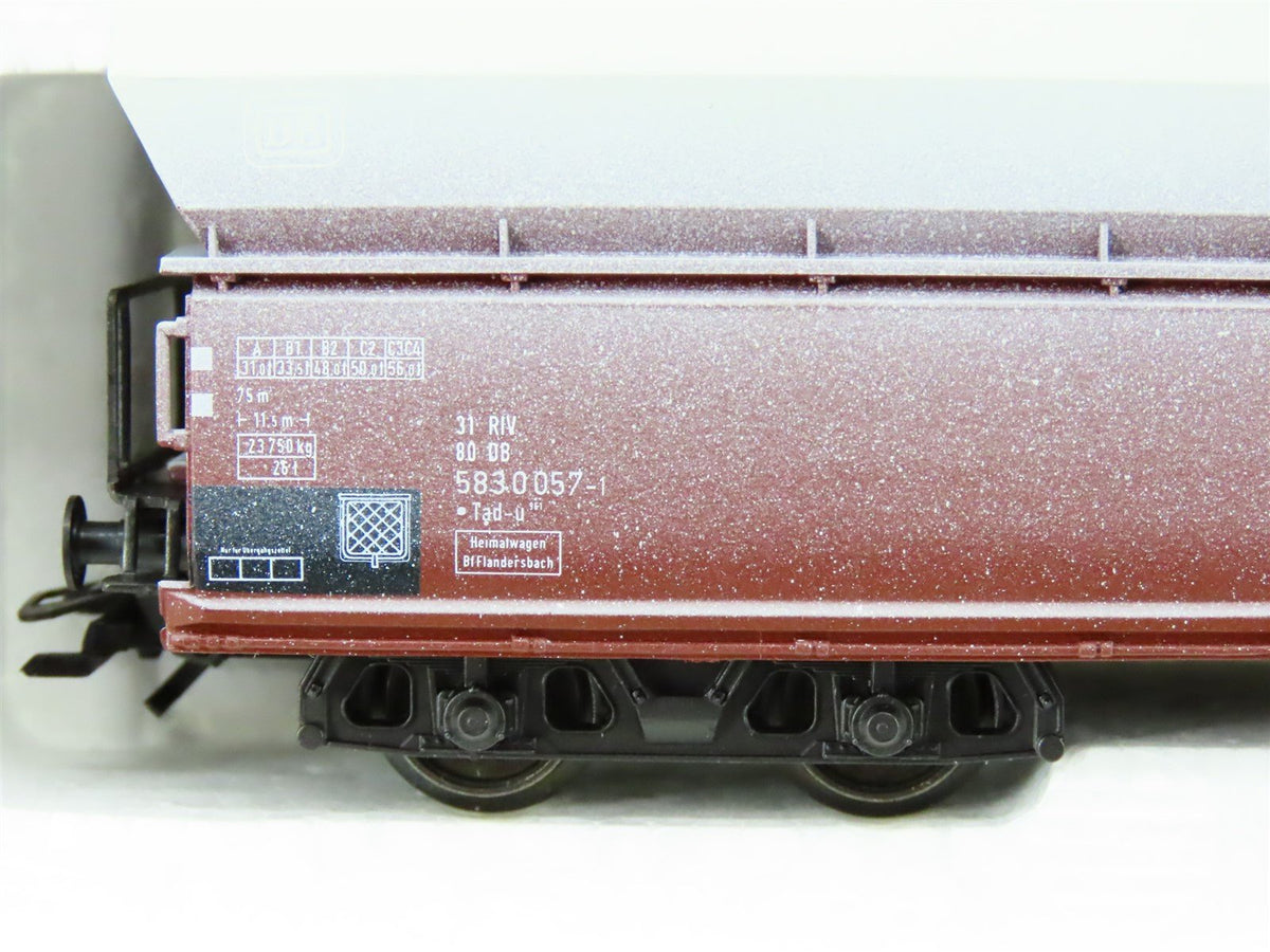 HO Marklin 46262 DB German Federal Weathered Limestone Covered Hoppers 5-Car Set