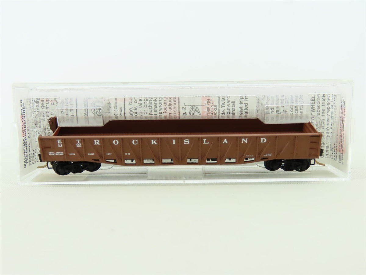N Scale Micro-Trains MTL 62040 R.I Rock Island 50&#39; Steel Gondola #1197