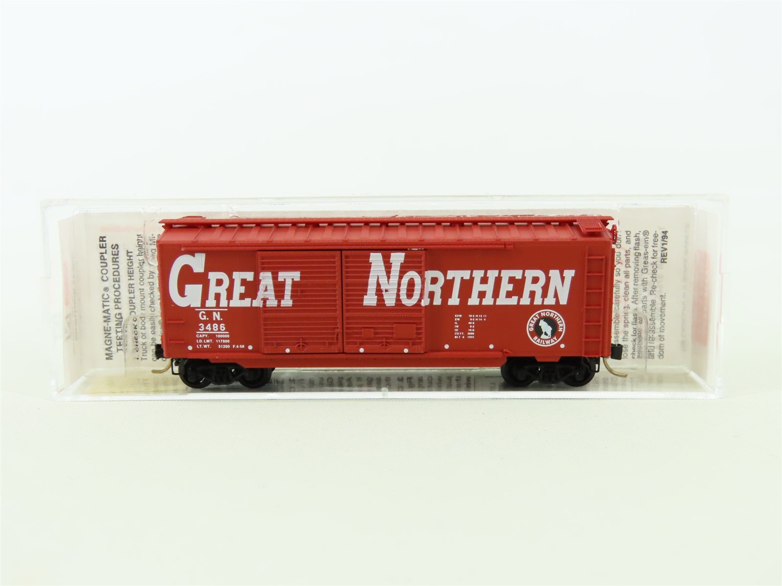 N Scale Micro-Trains MTL 23220 GN Great Northern "Goat" 40' Box Car #3486