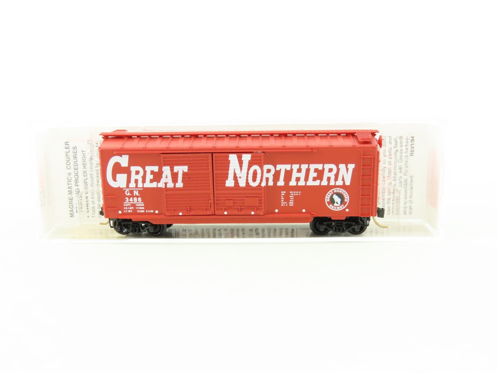 N Scale Micro-Trains MTL 23220 GN Great Northern "Goat" 40' Box Car #3486