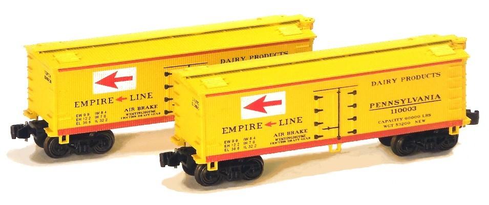 Z Scale FULL THROTTLE FTB9025-1 PRR &quot;Empire Line&quot; 34&#39; Woodside Reefer Set #1