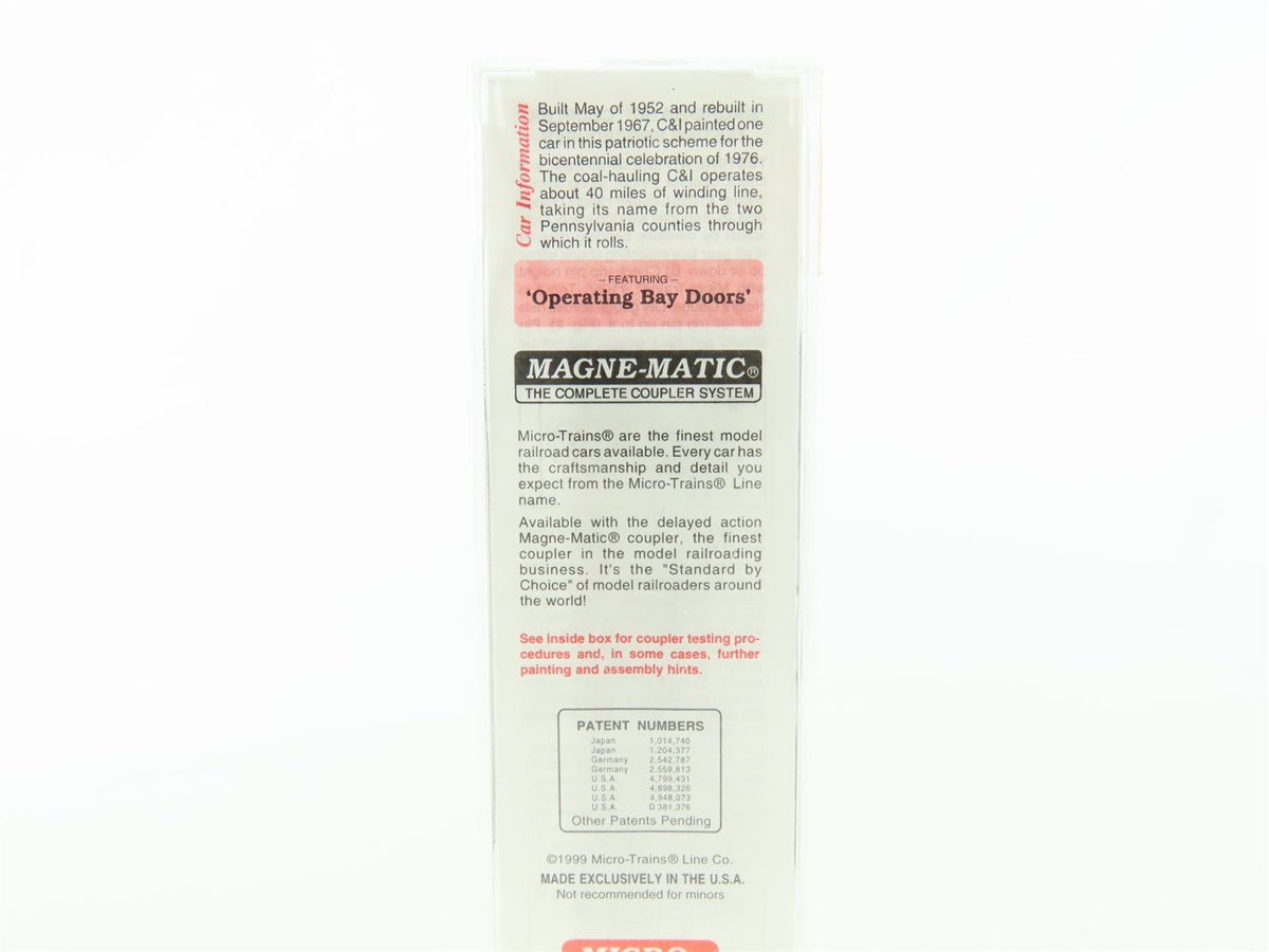 N Scale Micro-Trains MTL 55430 C&amp;I Cambria &amp; Indiana 2-Bay Hopper #1976