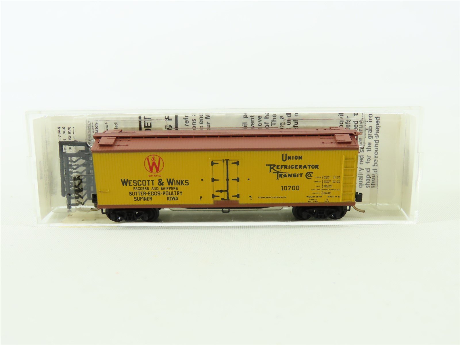 N Scale Micro-Trains MTL 49380 Wescott & Winks 40' Reefer #10700