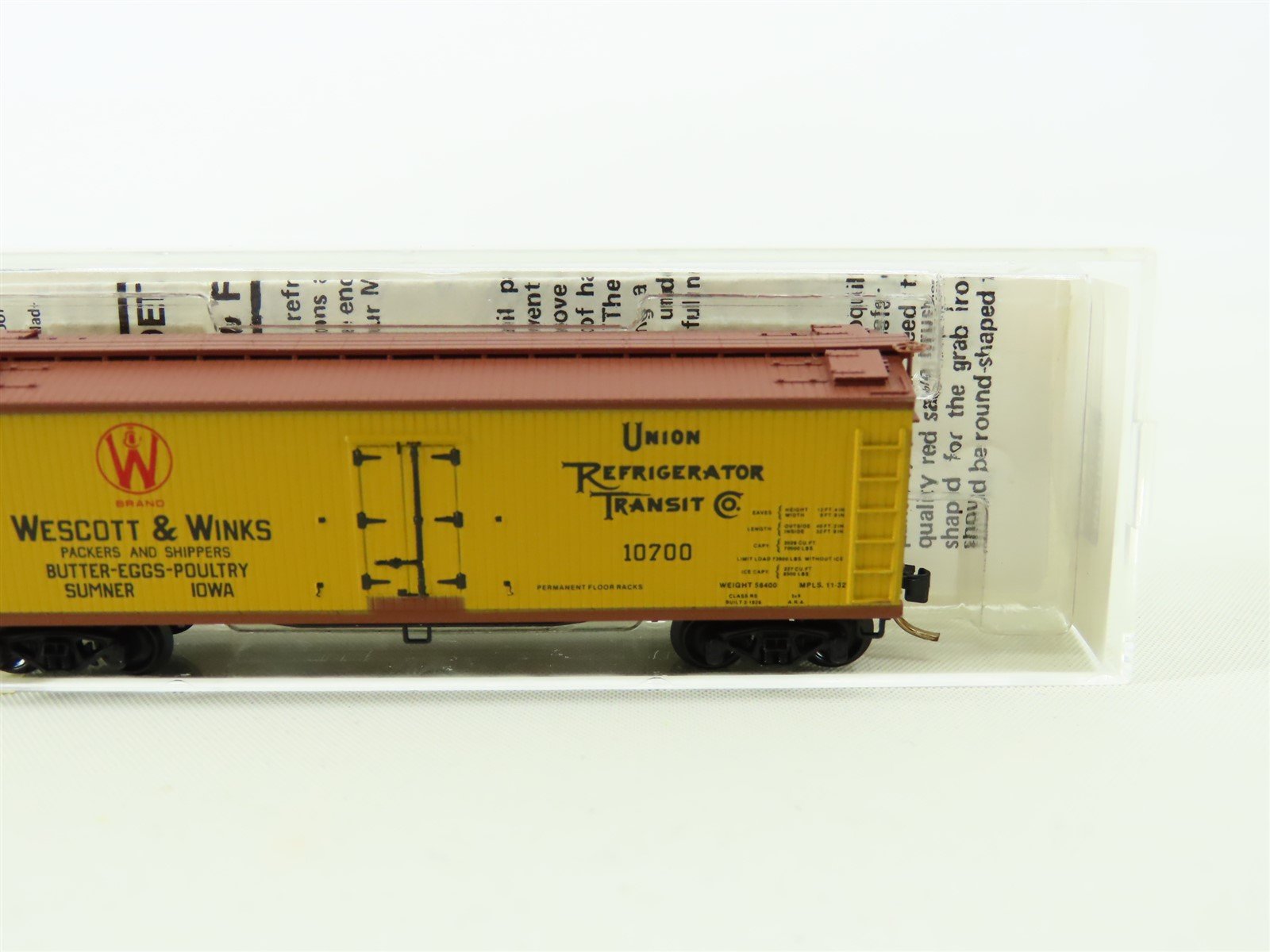 N Scale Micro-Trains MTL 49380 Wescott & Winks 40' Reefer #10700
