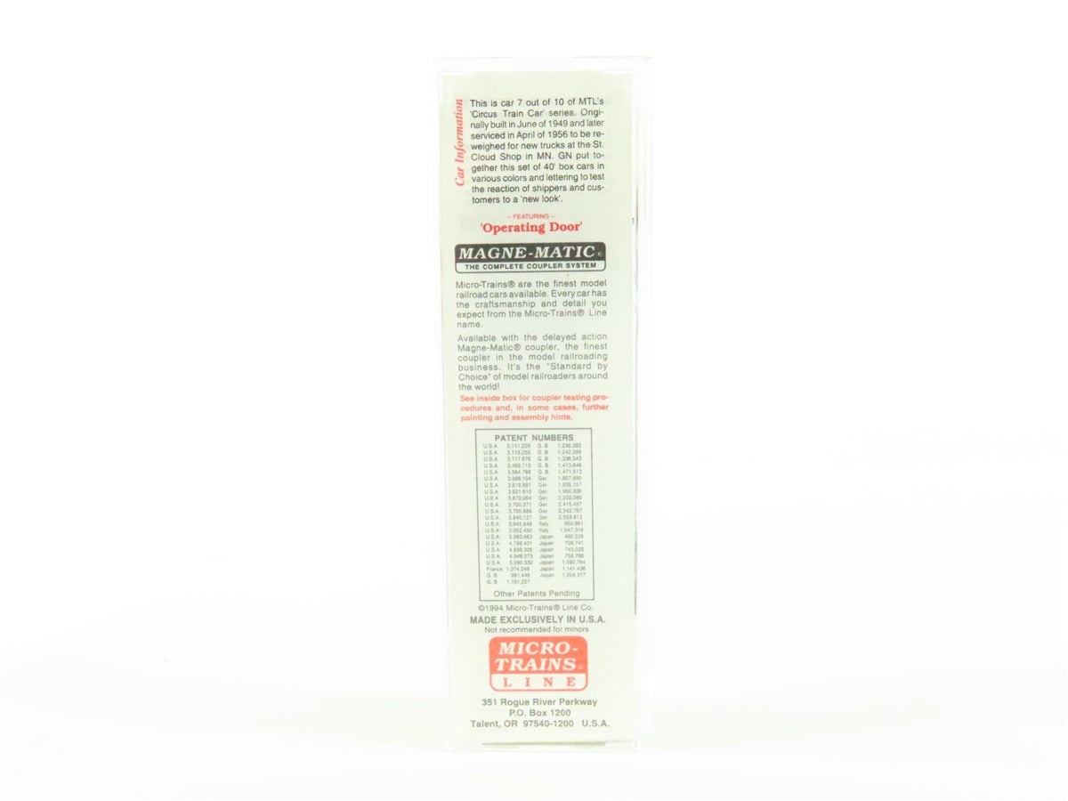 N Scale Micro-Trains MTL 20186 GN Great Northern 40&#39; Single Door Box Car #19617