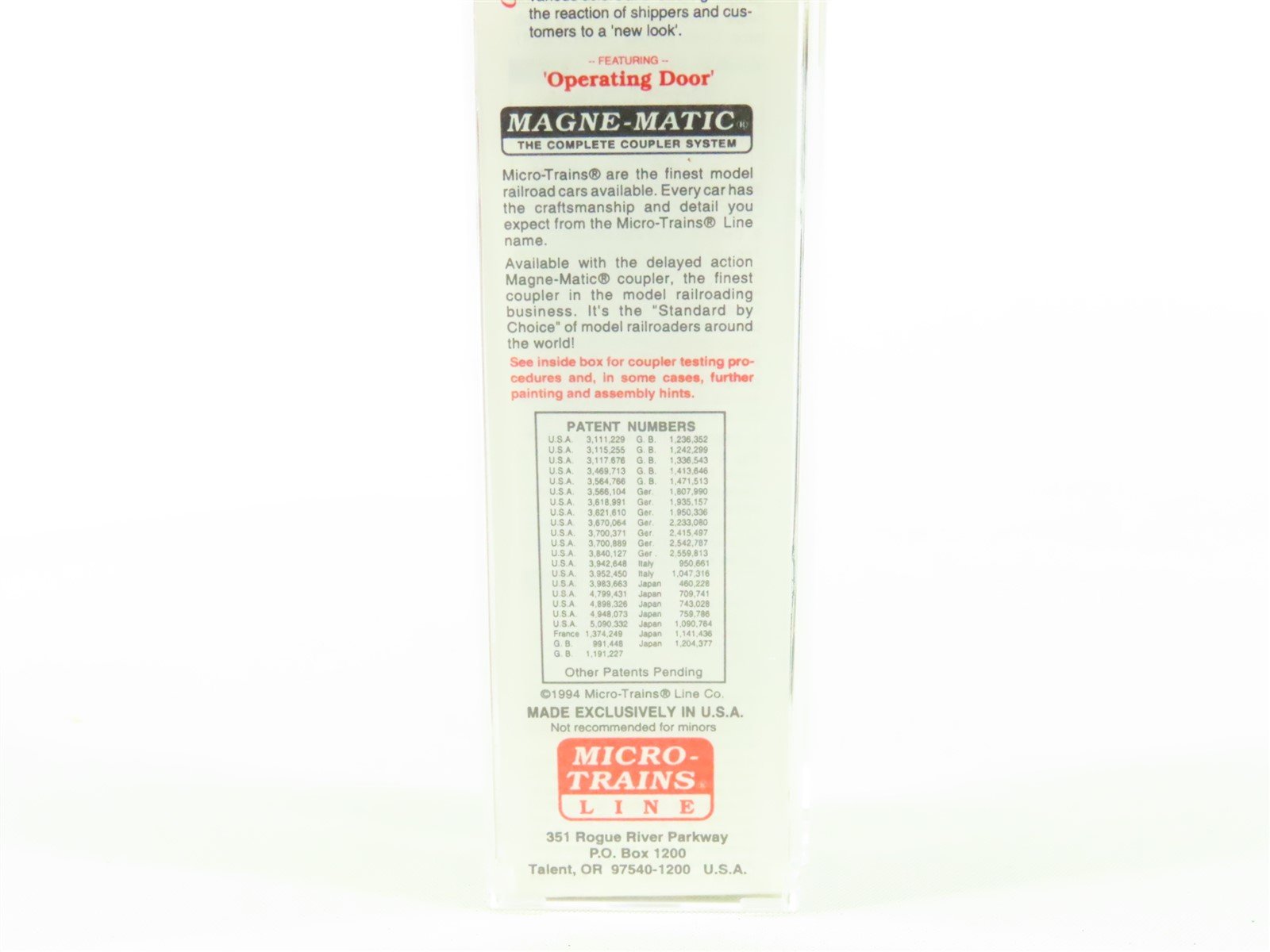 N Scale Micro-Trains MTL 20186 GN Great Northern 40' Single Door Box Car #19617