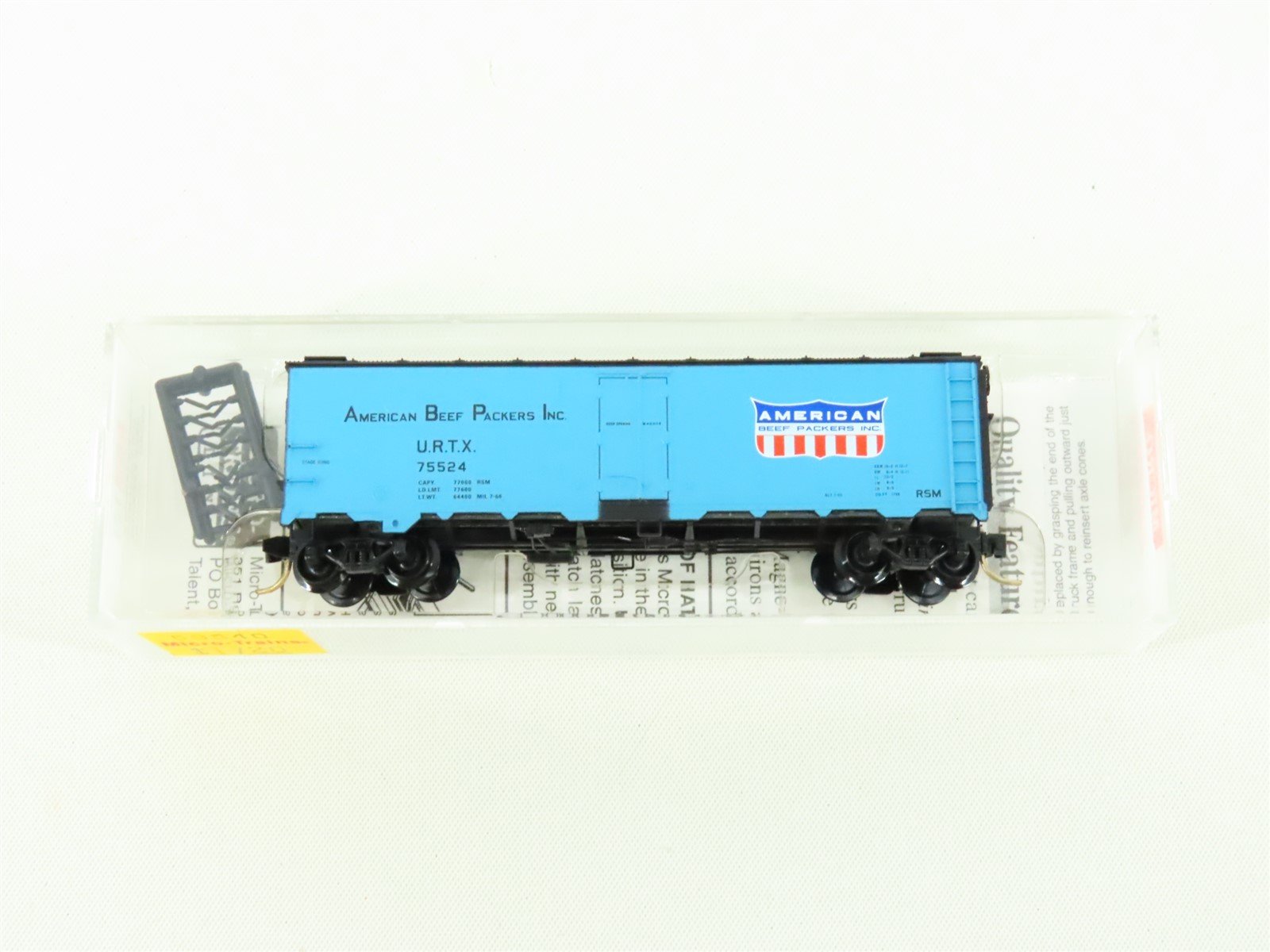 N Scale Micro-Trains MTL 59540 URTX American Beef Packers 40' Reefer #75524